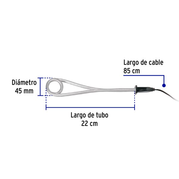 46994 - Calentador de inmersión p/agua #5.5 de 20 L 1000 W, Volteck