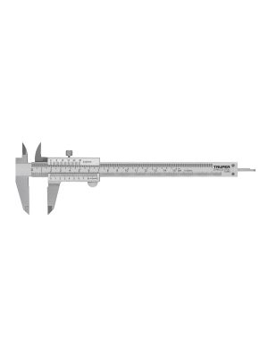 14394 - Calibrador vernier analógico 6' acero inox, std y mm, Truper