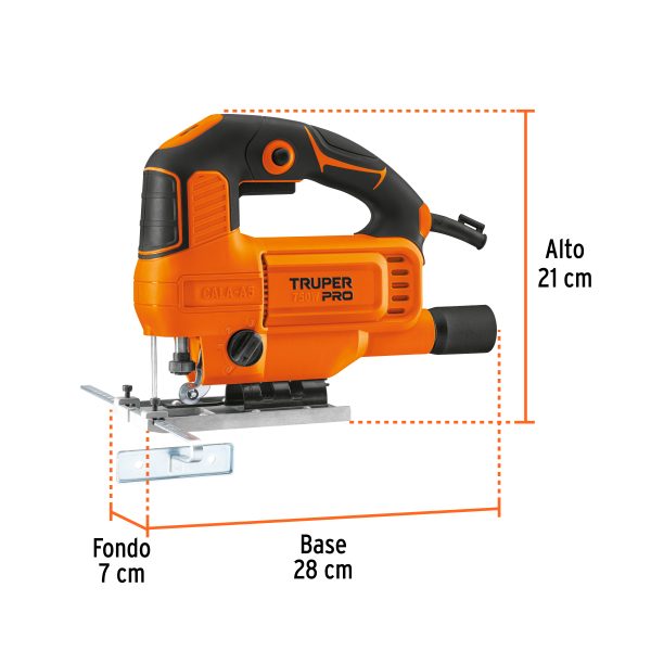 15423 - Sierra caladora 750W 5.9 A vel. variable, TRUPER PRO