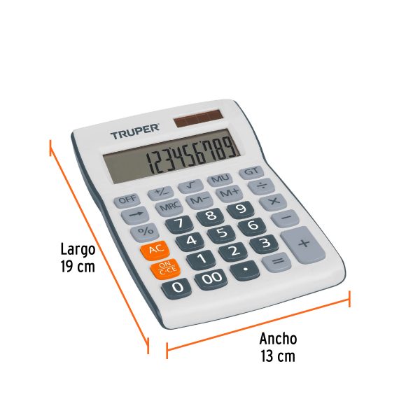 60482 - Calculadora de escritorio 19 cm, Truper
