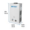 43050 - Calentador instantáneo, 11L, 2 servicios, gas LP, Foset