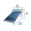 45272 - Calentador solar de agua, 15 tubos, 195L, 5 personas, Foset