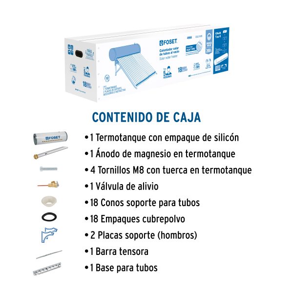 47675 - Termotanque p/calentador solar CALE-18HS, Foset