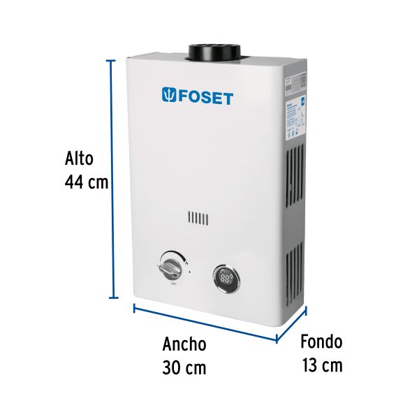 45271 - Calentador instantáneo, 6L, 1 servicio, gas LP, Foset