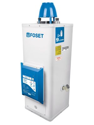45278 - Calentador de paso, electrónico,9L, 2 servicios,gas LP,Foset