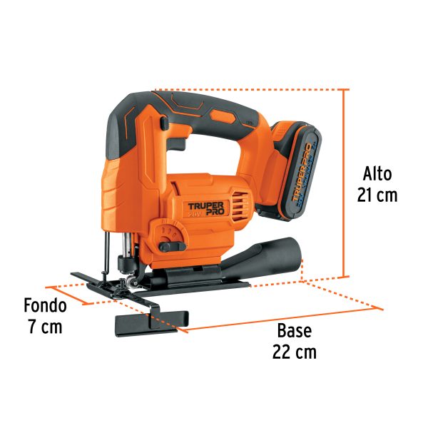 102859 - Sierra caladora 20V, 1 batería 2Ah, PRO