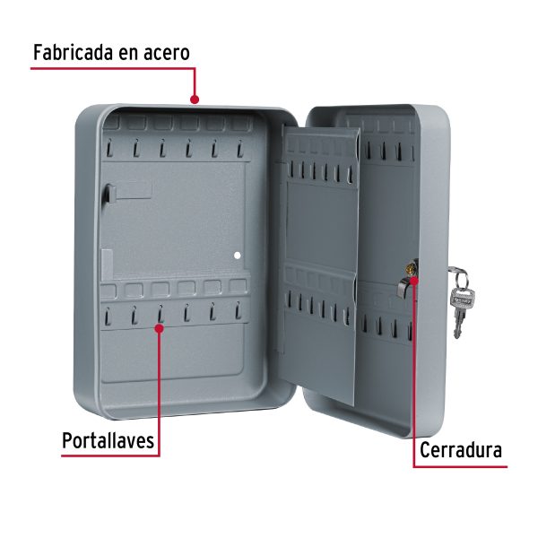 43068 - Caja con 36 ganchos para llaves, HERMEX