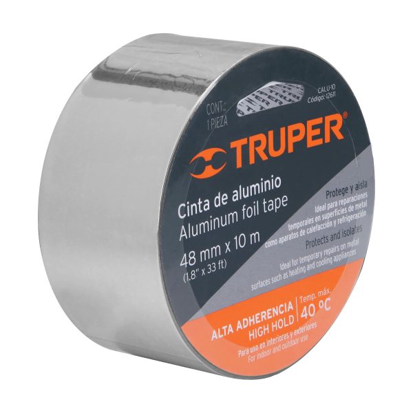 12611 - Cinta de aluminio de 48 mm x 10 m, Truper