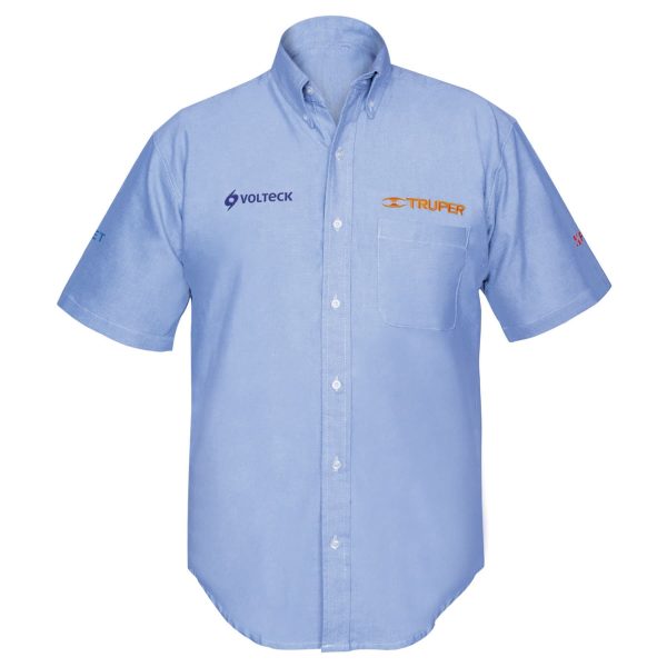 60349 - Camisa manga corta para hombre, azul, M, Truper