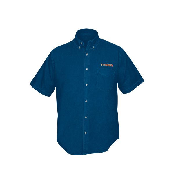 60348 - Camisa manga corta para hombre, azul, CH, Truper