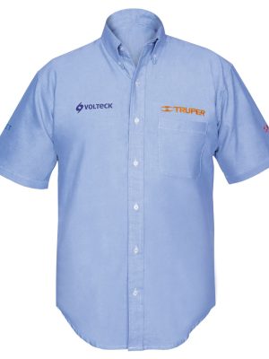 60351 - Camisa manga corta para hombre, azul, EG, Truper