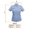 61109 - Camisa manga corta para mujer, azul, EG, Truper