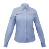 63104 - Camisa manga larga para mujer, azul, EG, Truper