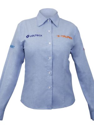 63104 - Camisa manga larga para mujer, azul, EG, Truper