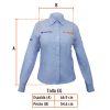 63104 - Camisa manga larga para mujer, azul, EG, Truper