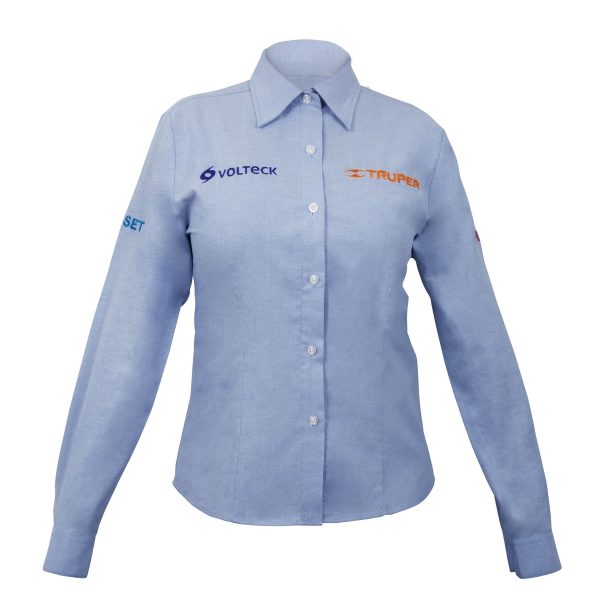 63105 - Camisa manga larga para mujer, azul, EEG, Truper