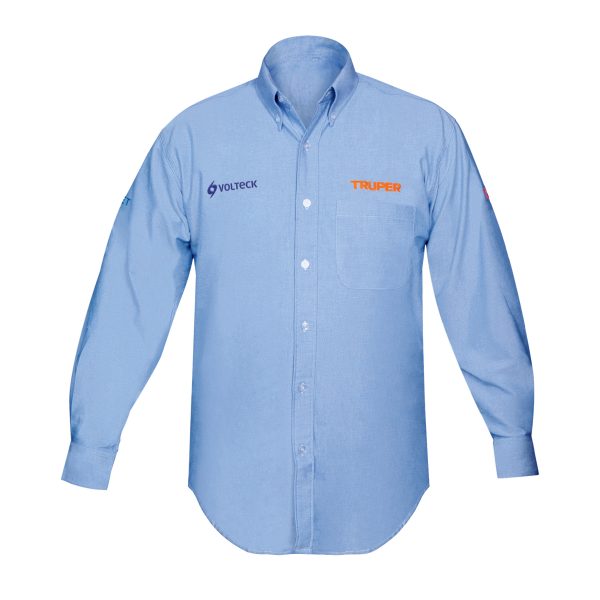 60346 - Camisa manga larga para hombre, azul, G, Truper