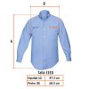 66013 - Camisa manga larga para hombre, azul, EEEG, Truper