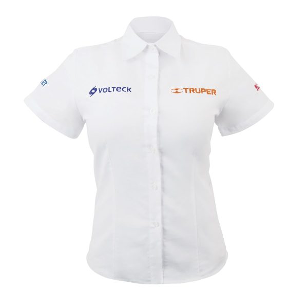 62101 - Camisa manga corta para mujer, blanca, CH, Truper