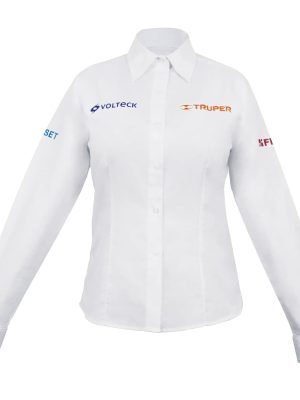 CAM-BCO-DLL.jpg 63108 - Camisa manga larga para mujer, blanca, G, Truper