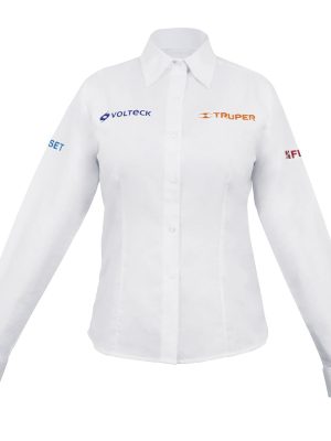 CAM-BCO-DLM.jpg 63107 - Camisa manga larga para mujer, blanca, M, Truper