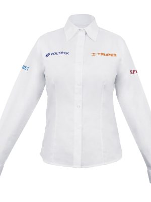 63106 - Camisa manga larga para mujer, blanca, CH, Truper