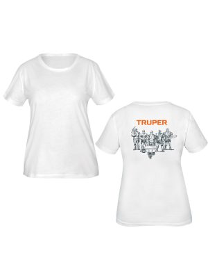 CAM-BLA-26D.jpg 68123 - Playera cuello redondo para mujer, blanca, CH, Truper