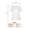 68124 - Playera cuello redondo para mujer, blanca, M, Truper