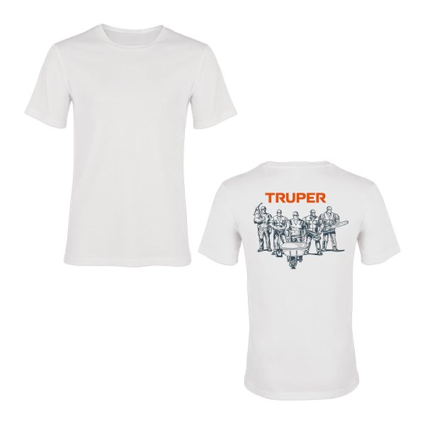 60010 - Playera cuello redondo para hombre, blanca, EG, Truper