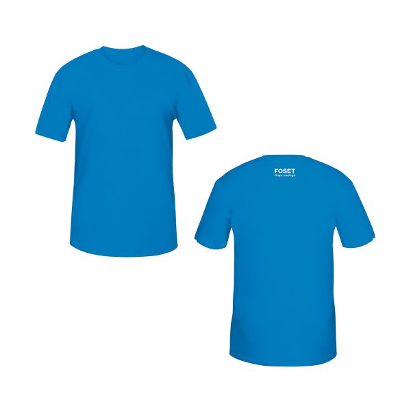 60420 - Playera cuello redondo para hombre, azul, G, Foset