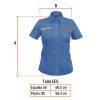 61105 - Camisa de mezclilla manga corta para mujer, EEG, Truper