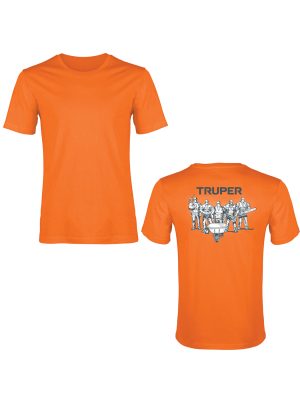 68127 - Playera cuello redondo para hombre, naranja, M, Truper