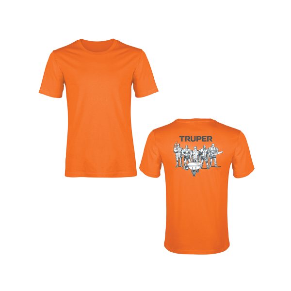 68127 - Playera cuello redondo para hombre, naranja, M, Truper