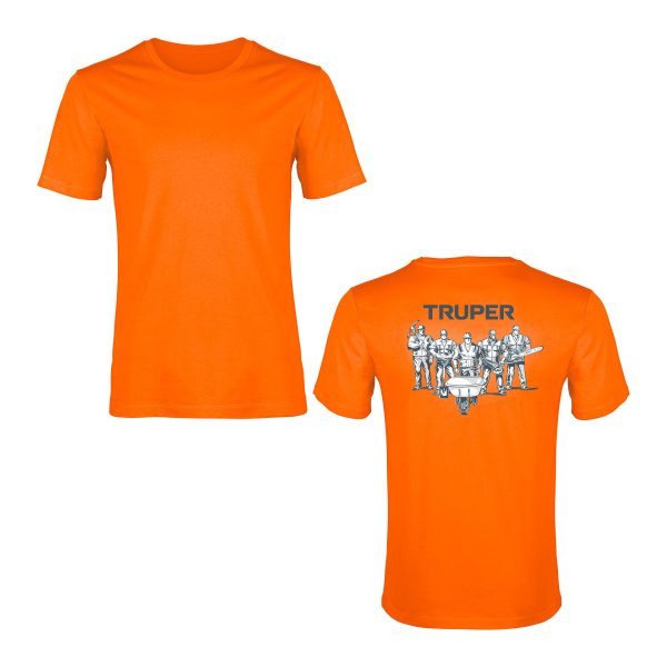 60430 - Playera cuello redondo para hombre, naranja, G, Truper