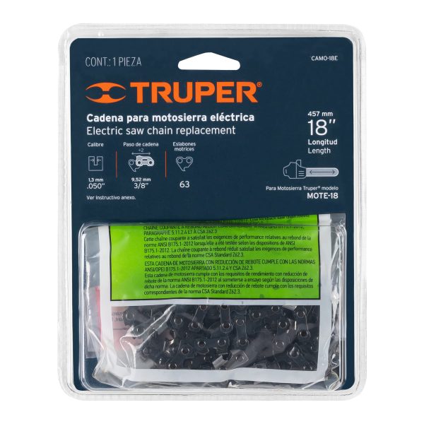 16629 - Cadena de repuesto para motosierra eléctrica 18', Truper