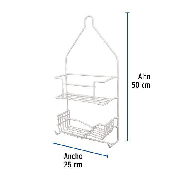 49975 - Organizador para regadera con cubierta plástica, Foset