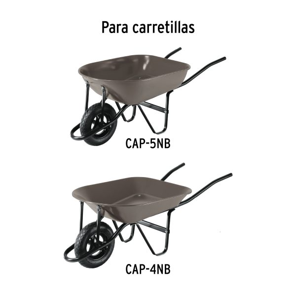 22655 - Caja c/llanta neumática y acc. p/carretilla gris PRETUL