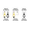 22807 - Cables pasa corriente 2 m, 125 A, 10 AWG, Pretul