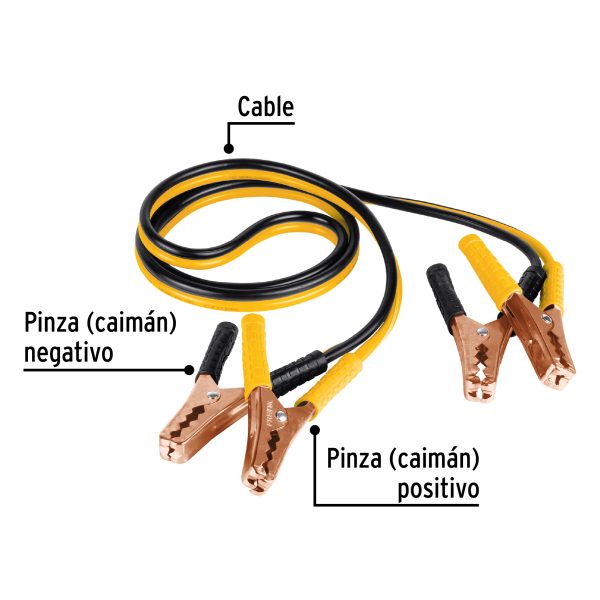 22807 - Cables pasa corriente 2 m, 125 A, 10 AWG, Pretul