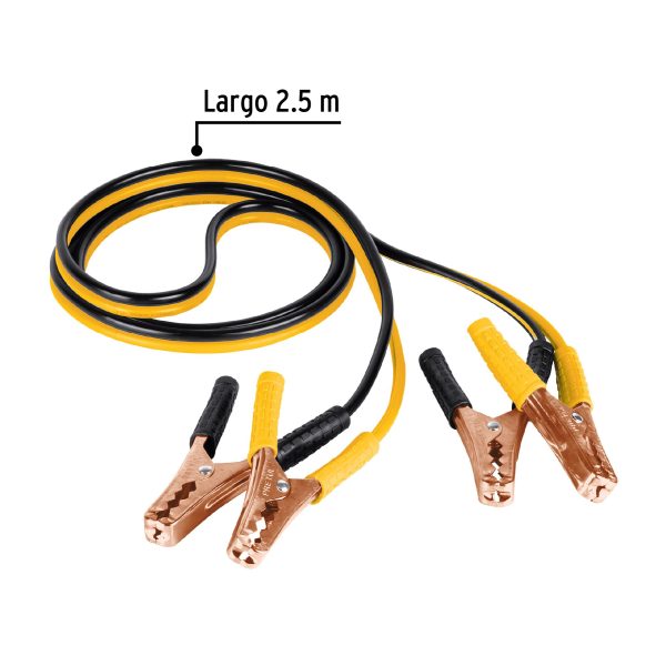 22808 - Cables pasa corriente 2.5m, 125 A, 10 AWG, con funda, Pretul