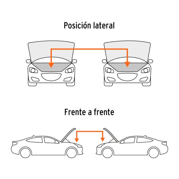 17544 - Cables pasa corriente 3.5 m, 350 A, 6 AWG, con funda, Expert