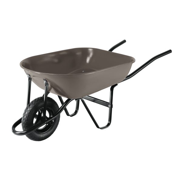 20646 - Carretilla 5.5 ft3, gris, neumática, bastidor tubular,PRETUL