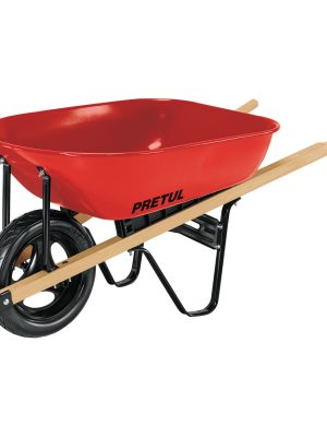 20623 - Carretilla 5.5ft3 roja,imponchable, bastidores madera,PRETUL