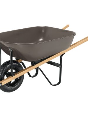 20624 - Carretilla 5.5ft3 gris, neumática, bastidores madera, PRETUL