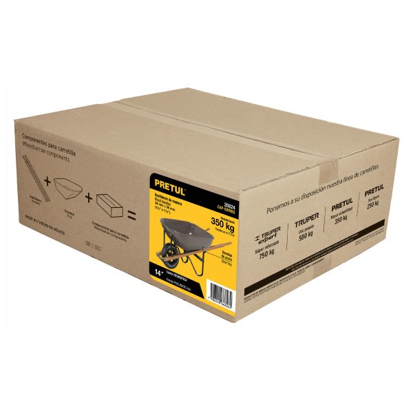 CAP-5WNDGE1.jpg 20624 - Carretilla 5.5ft3 gris, neumática, bastidores madera, PRETUL