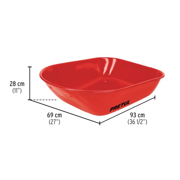20622 - Carretilla 5.5ft3 roja, neumática, bastidores madera, PRETUL