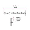 44312 - Cadena de 1.8 m de amarre para perro, 1.7 mm, Fiero