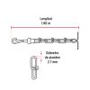 44315 - Cadena de 1.8 m de amarre para perro, 2.7 mm, Fiero