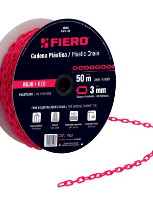CAPL-3R.jpg 44166 - Metro de cadena de 3 mm de plástico roja, carrete de 50 m
