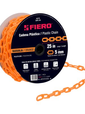 CAPL-5A.jpg 44175 - Metro de cadena de 5 mm de plástico naranja, carrete de 25 m